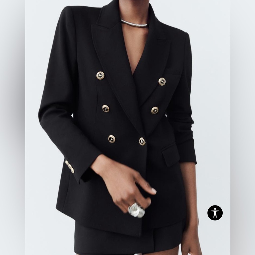 Zara tailored double breasted blazer NEW with tags size XL